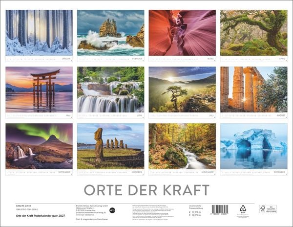 Produktbild: Orte der Kraft Posterkalender 2027