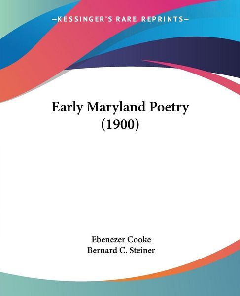 Produktbild: Early Maryland Poetry (1900)