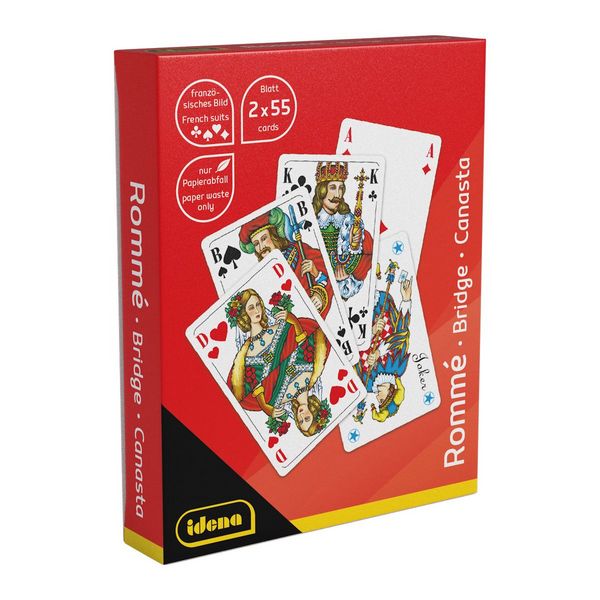 Produktbild: Idena Spielkarten Romm&eacute; Franz&ouml;sches Bild 2x 55 Blatt