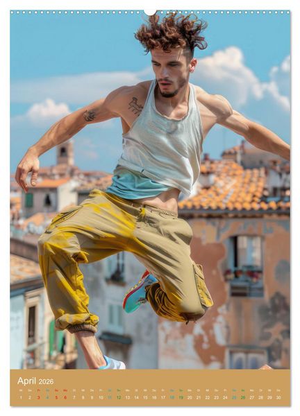 Produktbild: Urbanes Freerunning (hochwertiger Premium Wandkalender 2026 DIN A2 hoch), Kunstdruck in Hochglanz