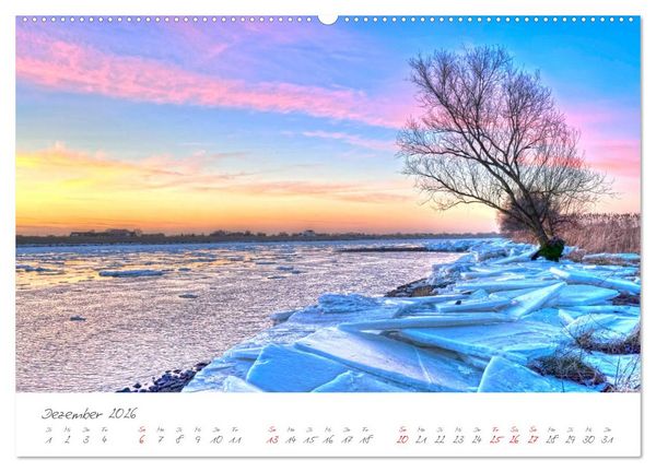 Produktbild: Die Elbe Impressionen (hochwertiger Premium Wandkalender 2026 DIN A2 quer), Kunstdruck in Hochglanz
