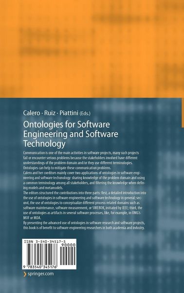 Produktbild: Ontologies for Software Engineering and Software Technology