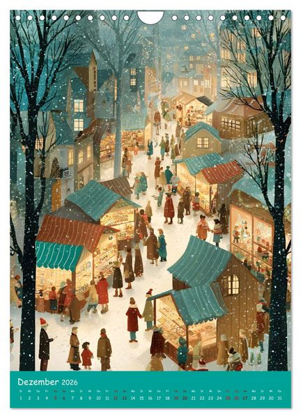 Produktbild: Folk Art Seasons (Wandkalender 2026 DIN A4 hoch), CALVENDO Monatskalender