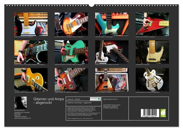 Produktbild: Gitarren und Amps - abgerockt (hochwertiger Premium Wandkalender 2026 DIN A2 quer), Kunstdruck in Hochglanz