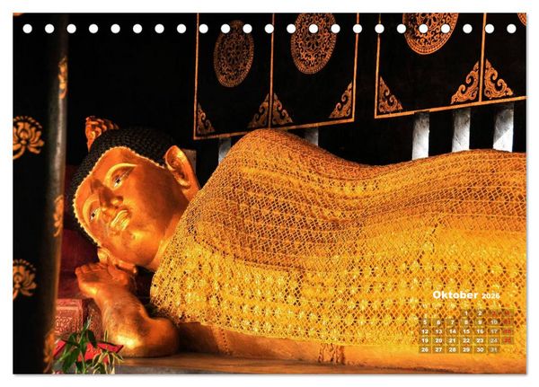Produktbild: Thailands Buddhas (Tischkalender 2026 DIN A5 quer), CALVENDO Monatskalender