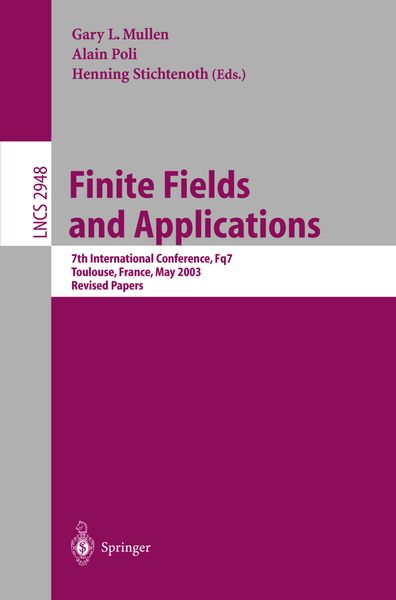 Produktbild: Finite Fields and Applications