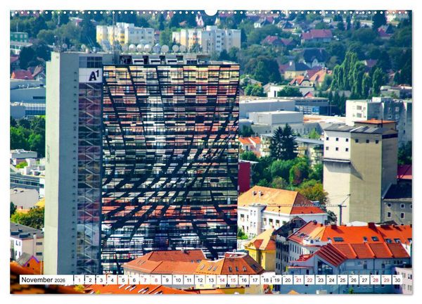 Produktbild: Graz - Ausblick auf die Dachlandschaft (hochwertiger Premium Wandkalender 2026 DIN A2 quer), Kunstdruck in Hochglanz