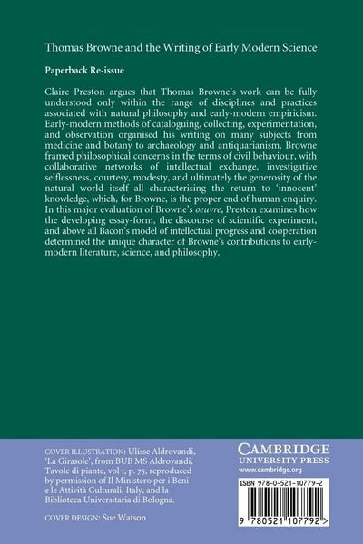 Produktbild: Thomas Browne and the Writing of Early Modern Science