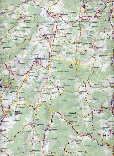Produktbild: Radkarte Odenwald Spessart West (RK-HES08)