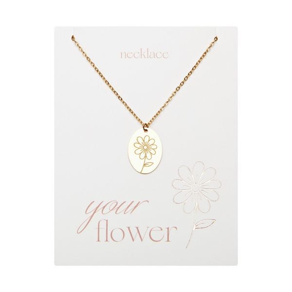 Produktbild: Halskette - "Your Flower" vergoldet - G&auml;nsebl&uuml;mchen