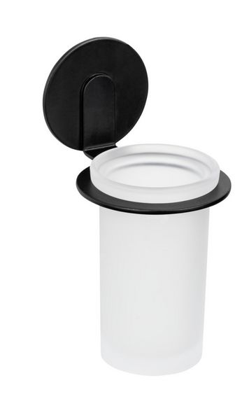Produktbild: Turbo-Loc&reg; Zahnputzbecher Mod. Bivio Black matt, aus satiniertem Glas