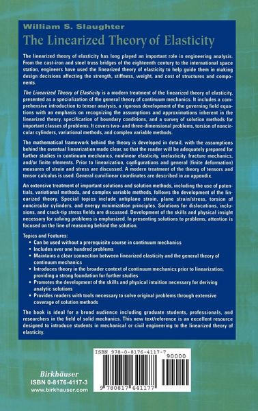 Produktbild: The Linearized Theory of Elasticity
