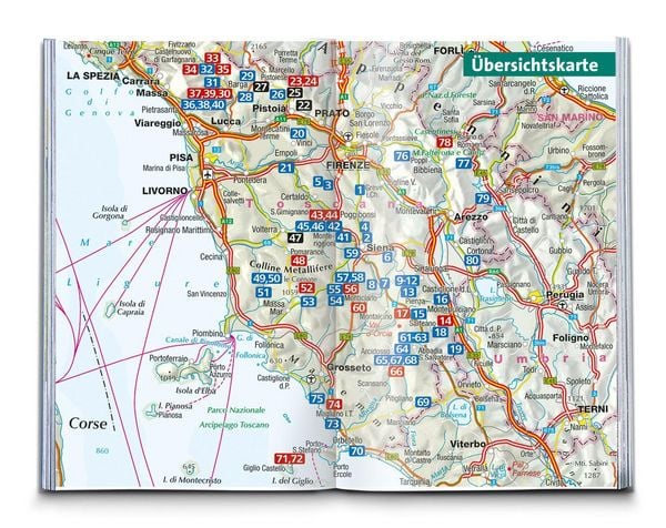 Produktbild: KOMPASS Wanderf&uuml;hrer Toskana, 80 Touren mit Extra-Tourenkarte