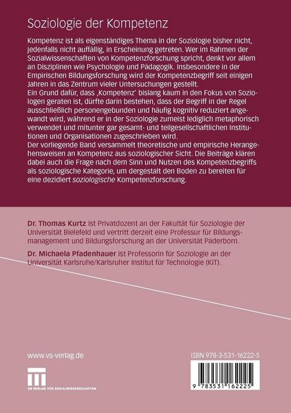 Produktbild: Soziologie der Kompetenz