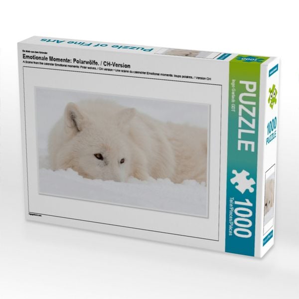 Produktbild: CALVENDO Puzzle Ein Motiv aus dem Kalender Emotionale Momente: Polarw&ouml;lfe. / CH-Version | 1000 Teile Lege-Gr&ouml;&szlig;e 64x48cm Foto-Puzzle f&uuml;r gl&uuml;ckliche Stunden
