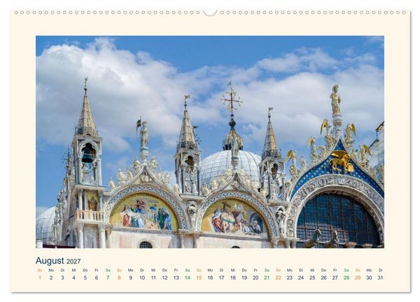 Produktbild: Venedig, die zeitlos Elegante (hochwertiger Premium Wandkalender 2027 DIN A2 quer), Kunstdruck in Hochglanz