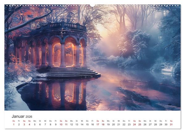 Produktbild: Verwunschene G&auml;rten - Eine Zeitreise (Wandkalender 2026 DIN A2 quer), CALVENDO Monatskalender