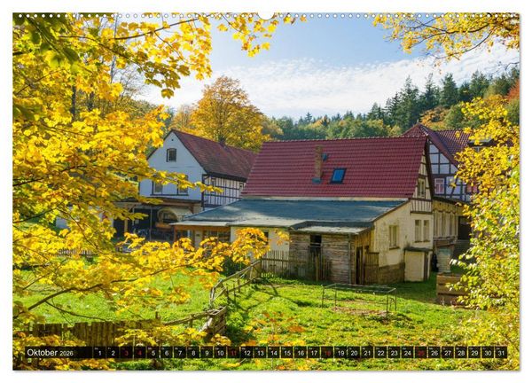 Produktbild: M&uuml;hltal Eisenberg (hochwertiger Premium Wandkalender 2026 DIN A2 quer), Kunstdruck in Hochglanz