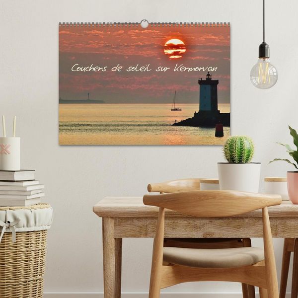 Produktbild: Couchers de soleil sur Kermorvan (Calendrier mural 2026 DIN A3 vertical), CALVENDO calendrier mensuel