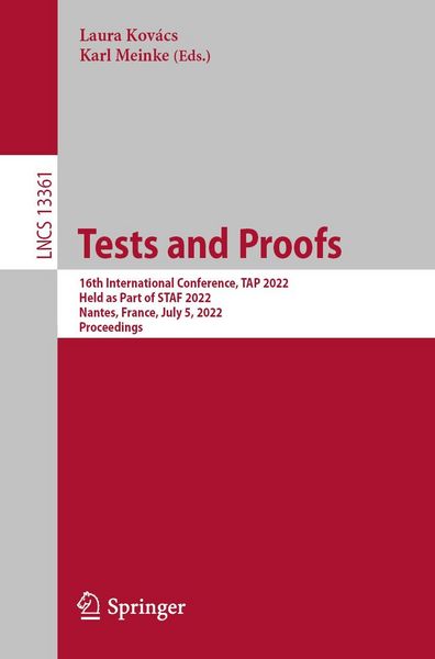 Produktbild: Tests and Proofs