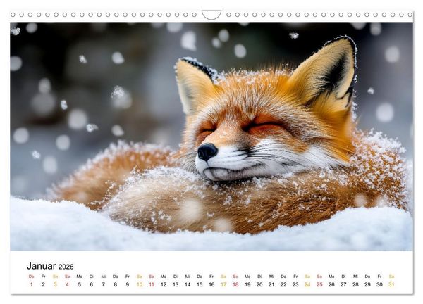 Produktbild: Wilde Tierwelt im Wald (Wandkalender 2026 DIN A3 quer), CALVENDO Monatskalender
