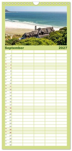 Produktbild: Familienplaner 2027 - S&uuml;dafrika - Landschaft voller Vielfalt und Sch&ouml;nheit mit 5 Spalten (Wandkalender, 21 x 45 cm) CALVENDO