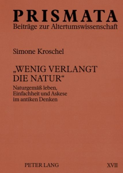 Produktbild: &laquo;Wenig verlangt die Natur&raquo;