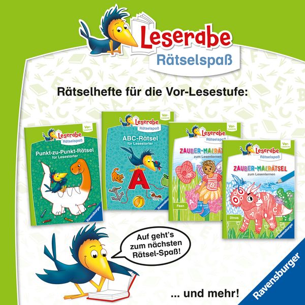 Produktbild: Leserabe Rätselspaß - Zauber-Malrätsel zum Lesenlernen: Dinos (Vor-Lesestufe)