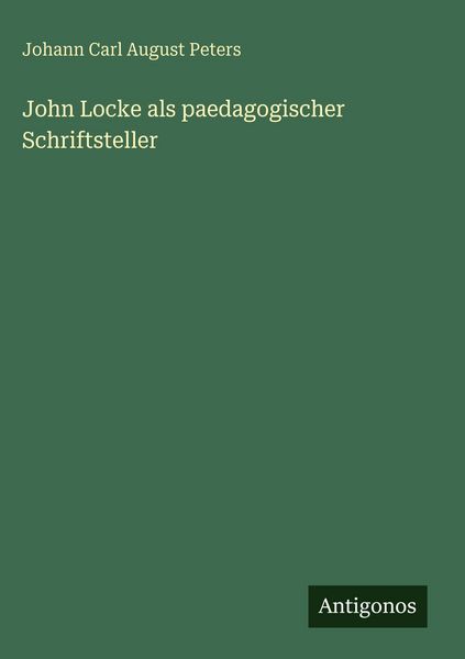 Produktbild: John Locke als paedagogischer Schriftsteller