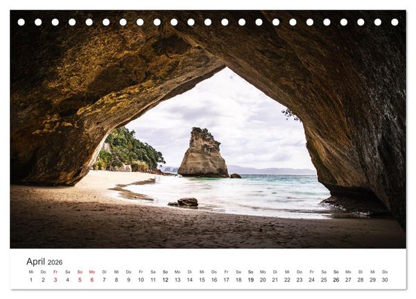 Produktbild: Naturschauspiel Neuseeland (Tischkalender 2026 DIN A5 quer), CALVENDO Monatskalender