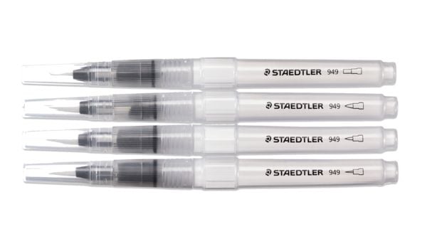 Produktbild: STAEDTLER Wasserpinsel rund fein, rund medium, rund gro&szlig;, Keilspitze, 4er Set