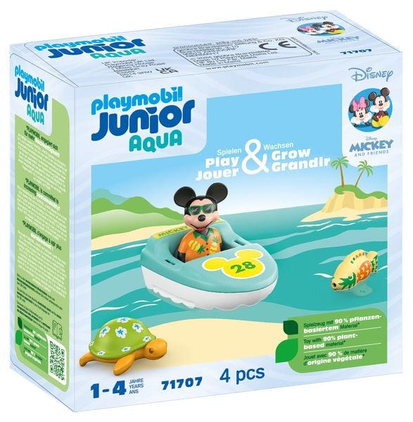 PLAYMOBIL JUNIOR & Disney 71707 - Micky Maus' Bootstour