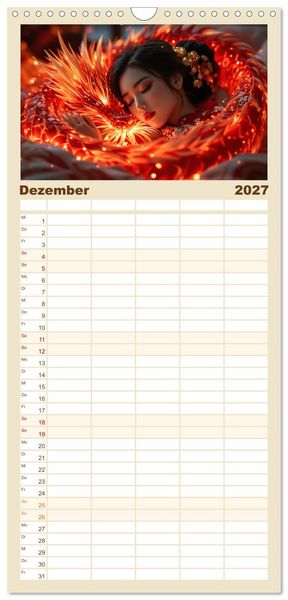 Produktbild: Familienplaner 2027 - Wilde Seelen mit 5 Spalten (Wandkalender, 21 x 45 cm) CALVENDO