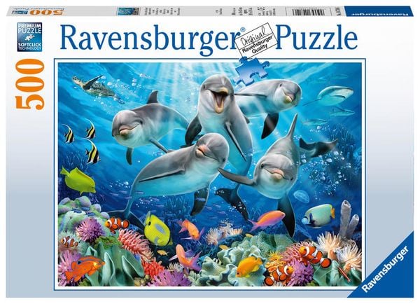 Puzzle Ravensburger Delfine im Korallenriff 500 Teile
