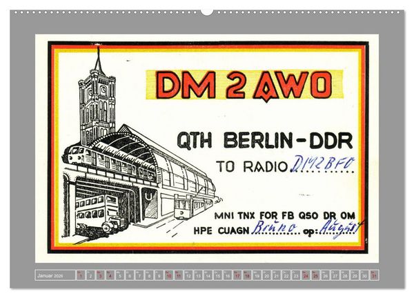 Produktbild: Amateurfunk in Ost-Berlin (Wandkalender 2026 DIN A2 quer), CALVENDO Monatskalender