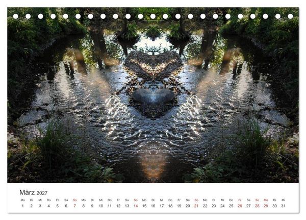 Produktbild: Spiegelwelten - Natur anders sehen (Tischkalender 2027 DIN A5 quer), CALVENDO Monatskalender