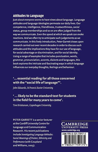 Produktbild: Attitudes to Language