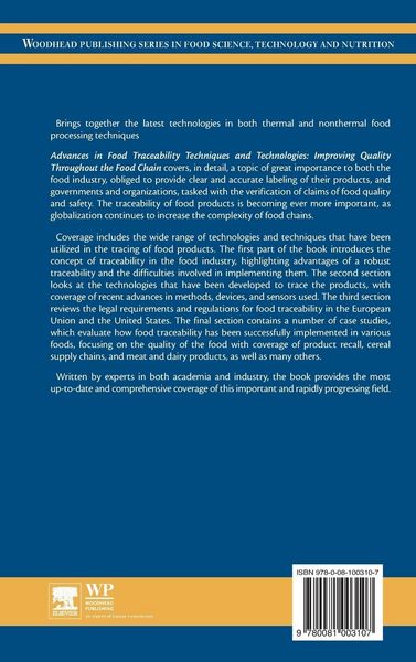 Produktbild: Advances in Food Traceability Techniques and Technologies