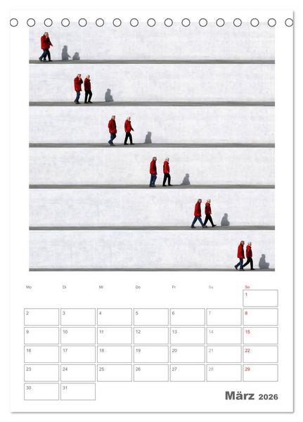 Produktbild: Wall People - Bilderserie von Eka Sharashidze (Tischkalender 2026 DIN A5 hoch), CALVENDO Monatskalender