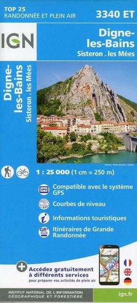 Produktbild: Digne-les-Bains.Sisteron.Les M&eacute;es 1:25 000