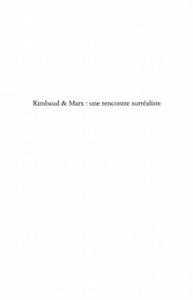 Produktbild: Rimbaud et marx une rencontr e surrealiste
