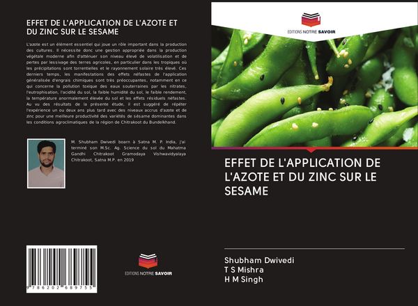 Produktbild: Effet De L'application De L'azote Et Du Zinc Sur Le Sesame