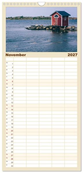 Produktbild: Familienplaner 2027 - Finnlands raue Sch&ouml;nheit mit 5 Spalten (Wandkalender, 21 x 45 cm) CALVENDO