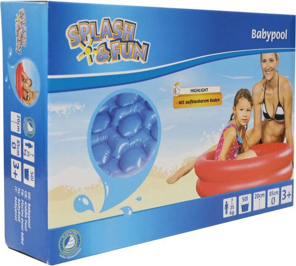 Splash & Fun Babyplanschbecken mit aufblasbaren Boden