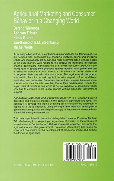 Produktbild: Agricultural Marketing and Consumer Behavior in a Changing World