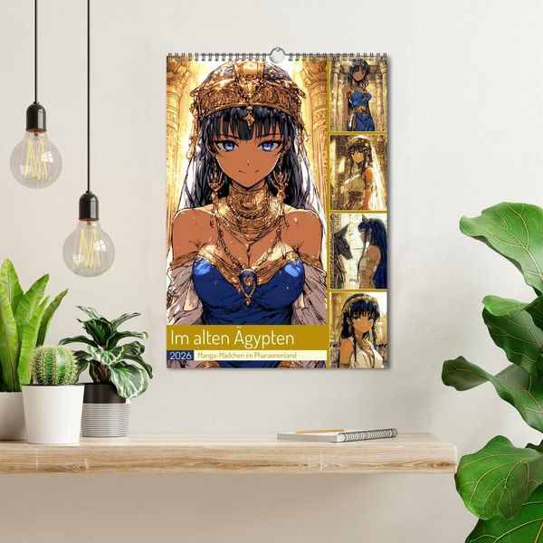 Produktbild: Im alten &Auml;gypten. Manga-M&auml;dchen im Pharaonenland (Wandkalender 2026 DIN A3 hoch), CALVENDO Monatskalender