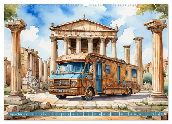 Produktbild: Steampunk Wohnmobile (Wandkalender 2026 DIN A2 quer), CALVENDO Monatskalender
