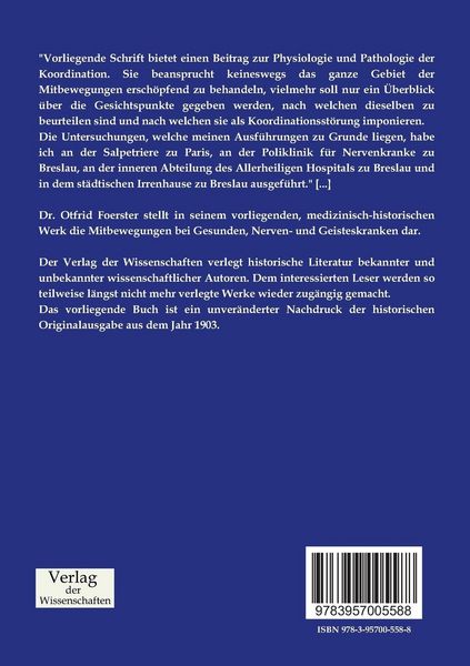 Produktbild: Die Mitbewegungen bei Gesunden, Nerven- und Geisteskranken