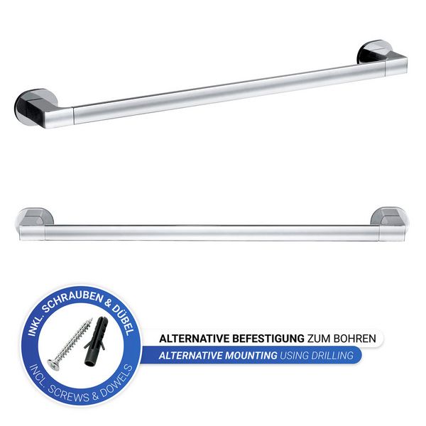 Produktbild: UV-Loc&reg; Badetuchstange Uno Mod. Maribor 60 cm, Befestigen ohne Bohren mit innovativem Klebesystem