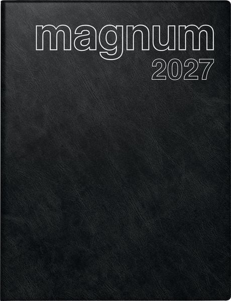 Produktbild: rido/id&eacute; 7027042907 Buchkalender Mod. magnum 2027 183&times;240 mm, Kunststoff, schwarz